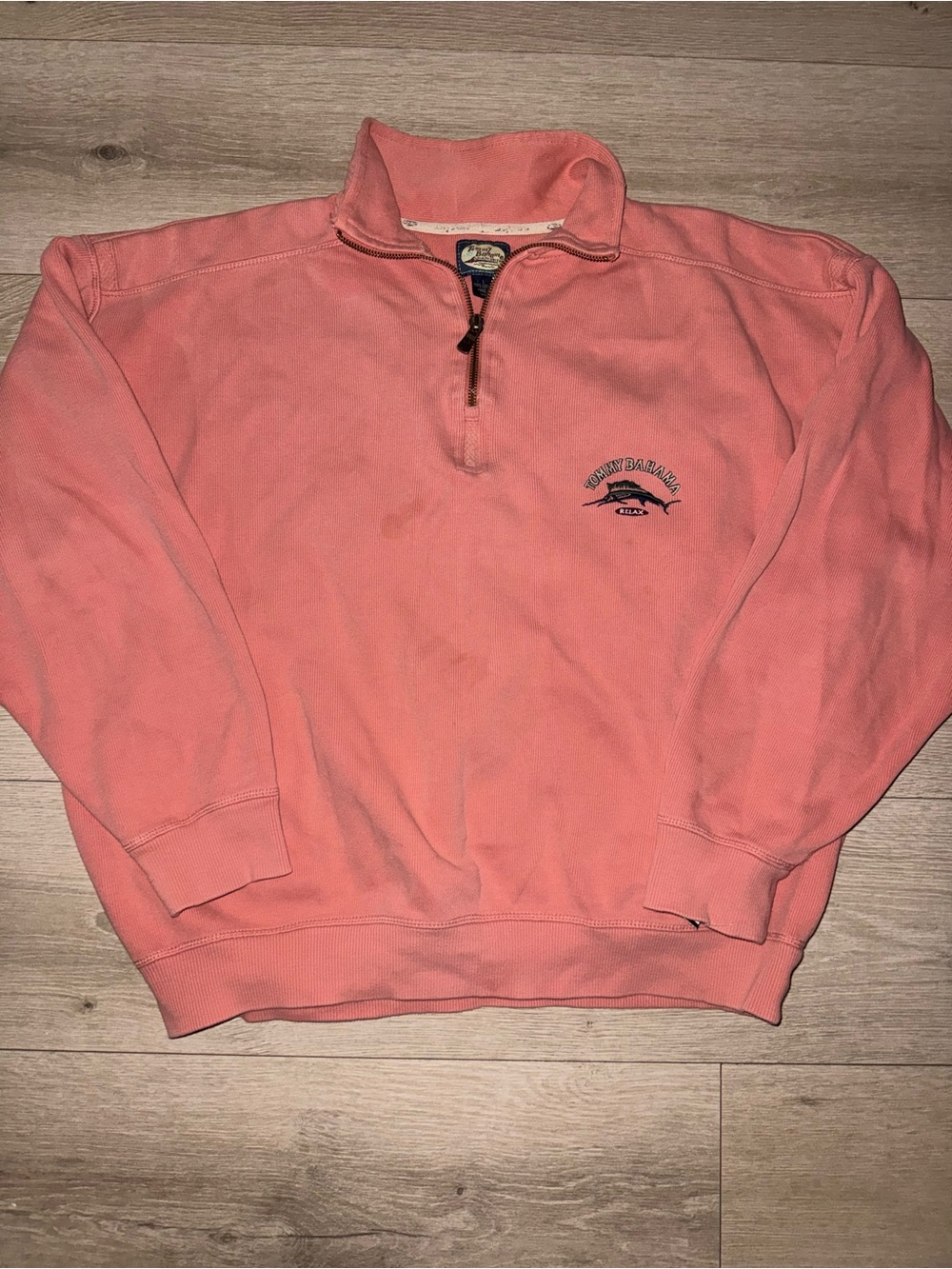 Tommy Bahama Pink Quarter Zip Sweater